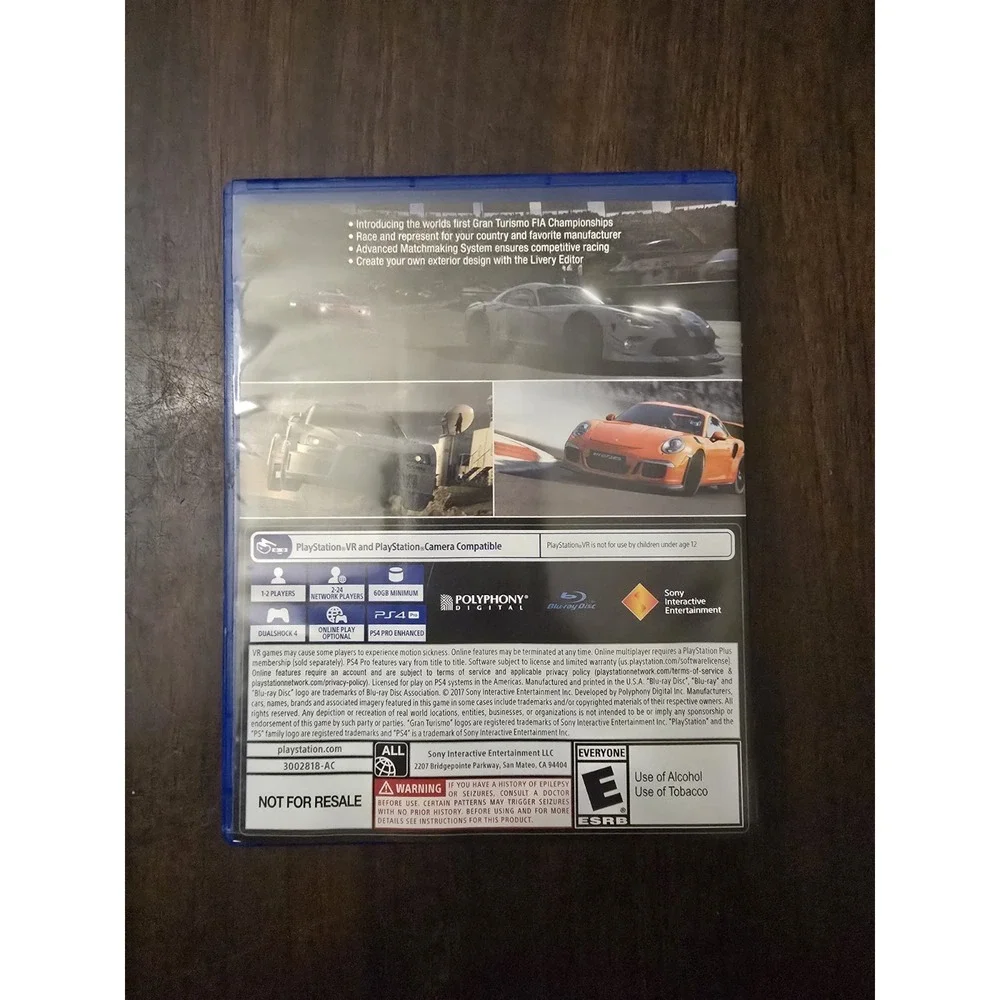 Gran‎ Turismo Sport - PlayStation 4 PS4 PSVR - Virtual Reality VR Driving Game